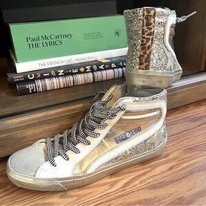 Golden Goose Glitter Slide Sneakers